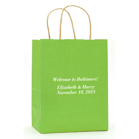 Large Twisted Handled Bag with Your Text